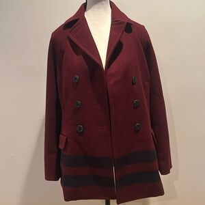 Tommy Hilfiger Double Pleated & Lined Burgundy Blazer